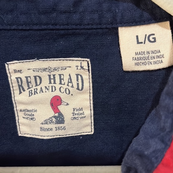 Redhead Brand Co. size large patriotic short sleeve button up shirt - Picture 2 of 5
